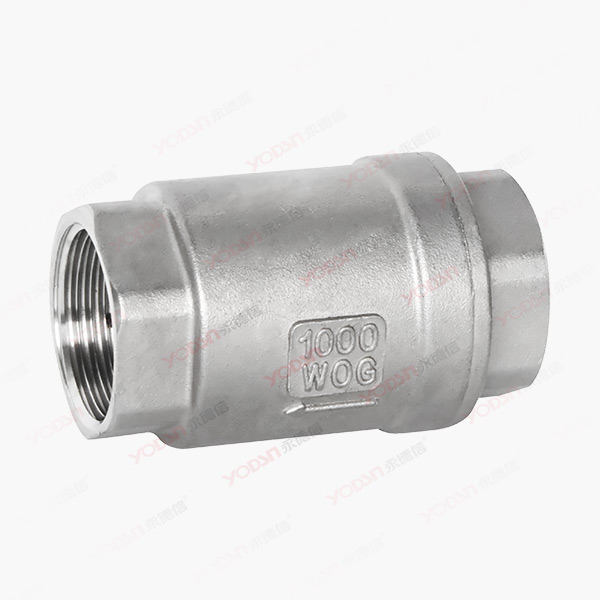 Screw thread vertical check valve