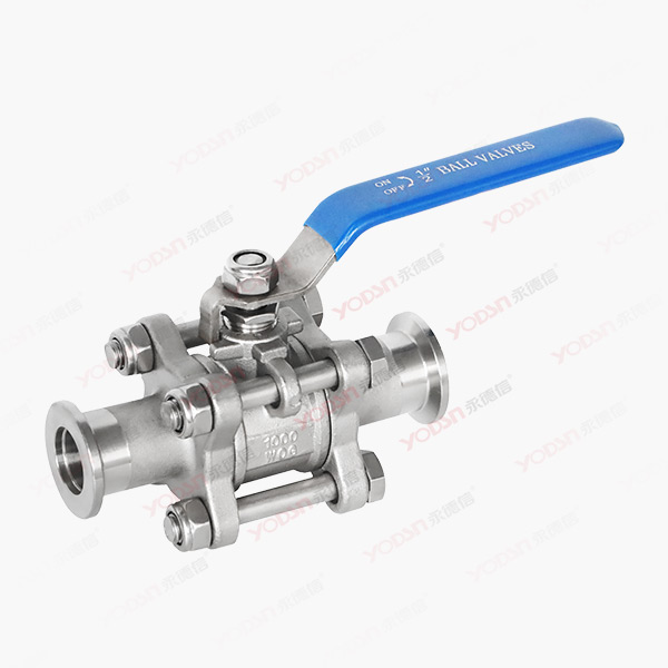 Three piece vacuum ball valve