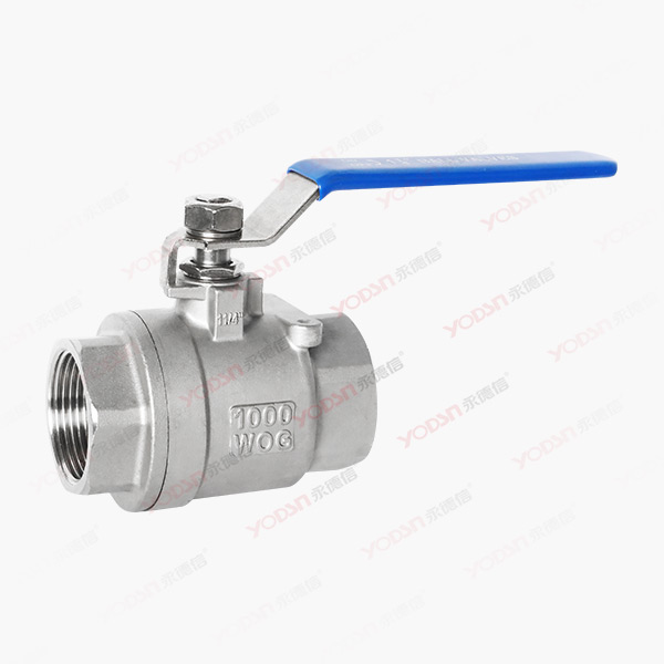 Two piece threaded ball valve